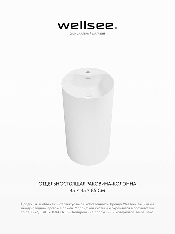 Напольная раковина для ванной Wellsee Chalice Perfection 230614000