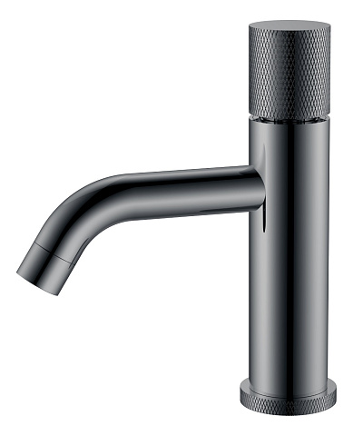 Смеситель Boheme STICK для умыв. низ. Gun Metal низкий с ручкой TOUCH 121-SGM.2