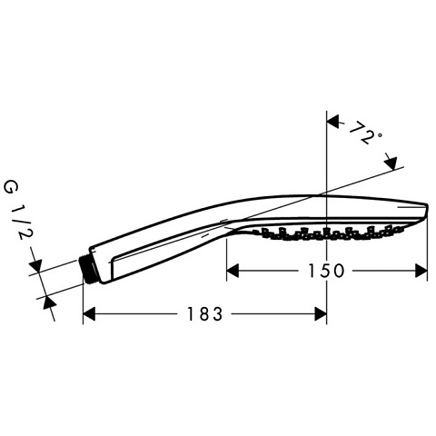 Ручной душ Hansgrohe Raindance Raindance Select 150 Air 3jet, ½’ белый хром 28587400