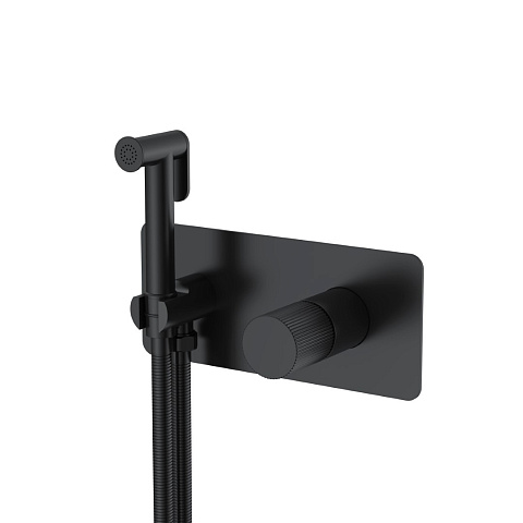 Смеситель гигиенический Boheme STICK BLACK LINEA 127-BB.3