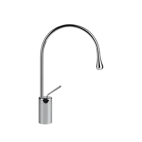 Gessi Goccia Смеситель для раковины на 1 отверстие, высокий, излив 244мм R=125, цвет: хром, 33605#031