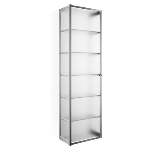 Decor Walther Glas S 4 Шкафчик подвесной 35x19x120см, стекло матовое, цвет: хром ЗАКАЗ ПО ЗАПРОСУ, 0602506